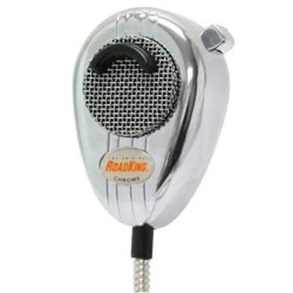 RoadKing 4-Pin Dynamic Noise Canceling CB Microphone, Chrome Corded Mic