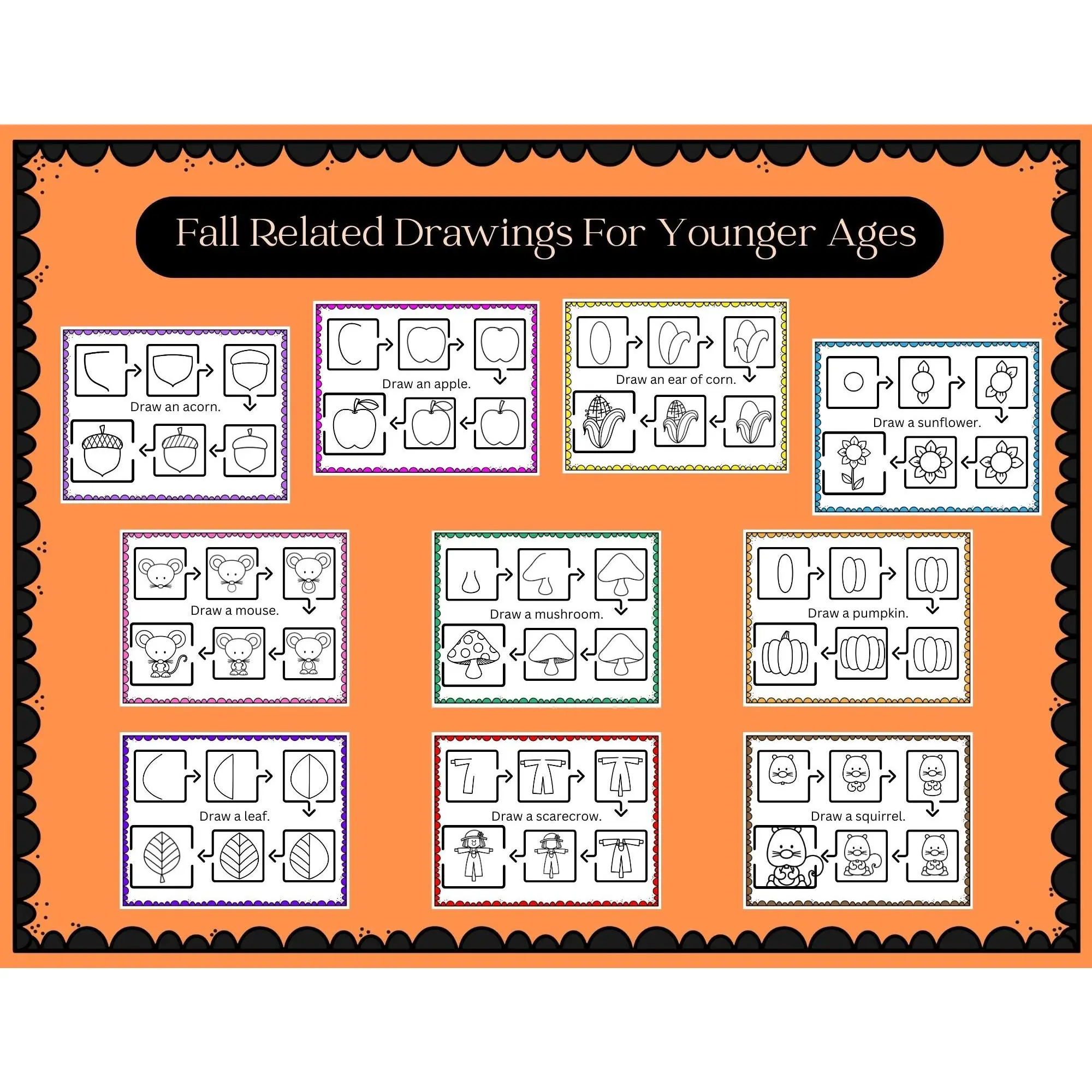 Fall Themed Drawing Workbook