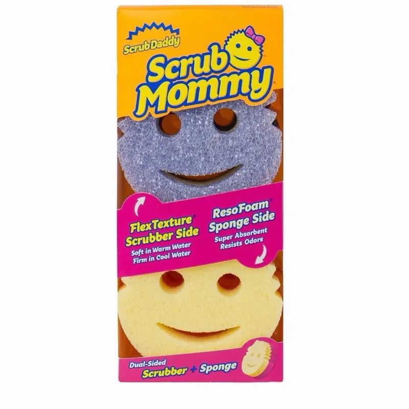 Scrub Mommy Dual-Sided Cleaning Sponges - Multiple Colors, 6-Count Pack