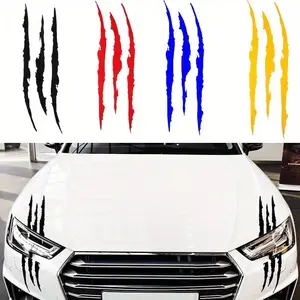 1pc reflective car stickers monster claw marks stripes stripes auto headlight decal dinosaur raptor scratches decoration