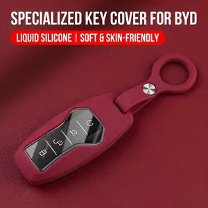 Byd Key Fob Case for Han Dolphin Qin Plus Song Pro/max Tang Dmi Destroyer 05 Seal 06 Han Ev Song Pro Qin Plus Dmi Tang Yuan Plus Car Key Fob Cover