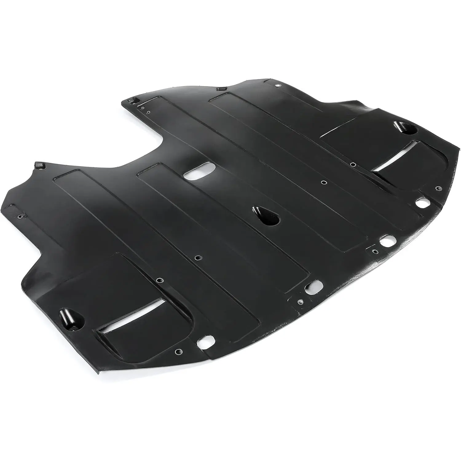 KQQIO Custom Fit 1-Piece Engine Splash Shield, Compatible with 2014-2016 Hyundai Elantra & 2016 Elantra Value Edition Sedan, Replacement for 291103Y900,291103X900,HY1228183, Front Under Cover, PE Plastic Black, Ground Protection Impact Guard, Engine Shiel