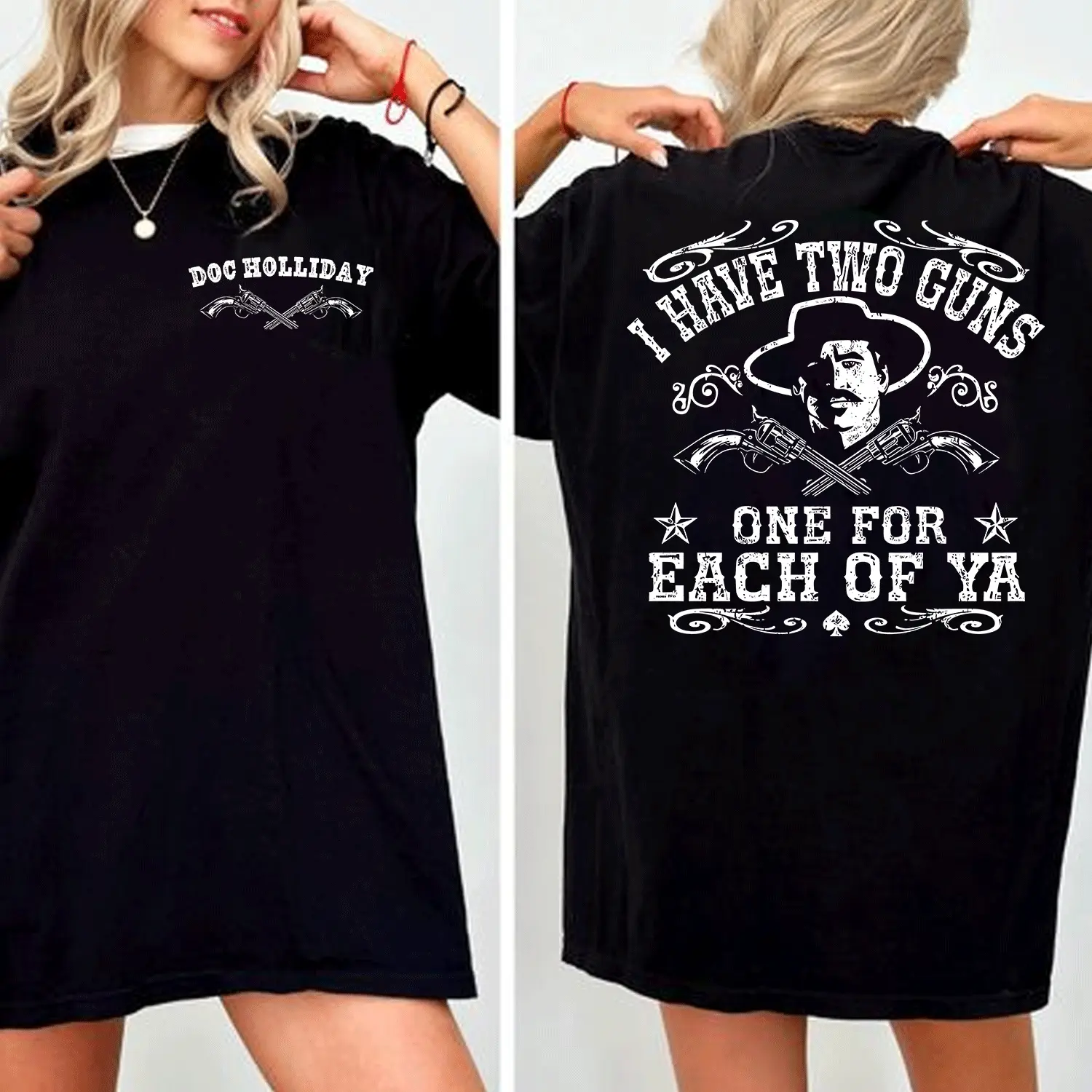 Val Kilmer I'm Your Huckleberry 2 Sides Shirt, Tombstone Western, Movie Quotes T-Shirt, For Men And Women, Full Sizes, Unisex Cotton Tops