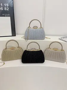 Women's Acrylic Material Square Bag, Sparkling Design with Small Rhinestones, Detachable Metal Chain Strap, Perfect Gift for Weddings & Parties, Handbag Shoulder Purse