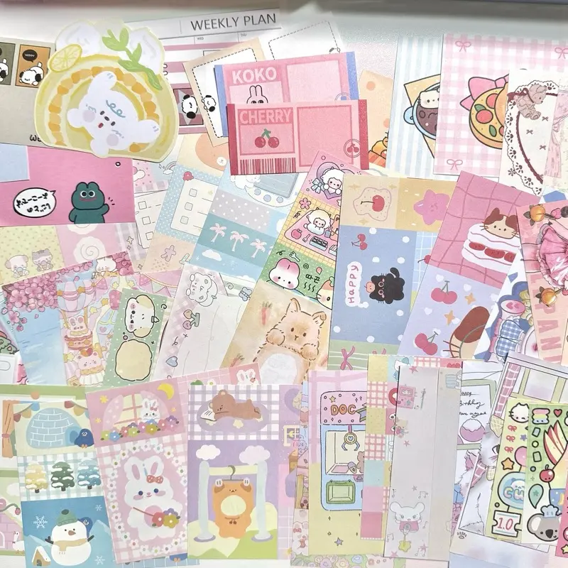 Kawaii 60pcs Small Memo Sheets Grab Bag Bundle Cute Stationery