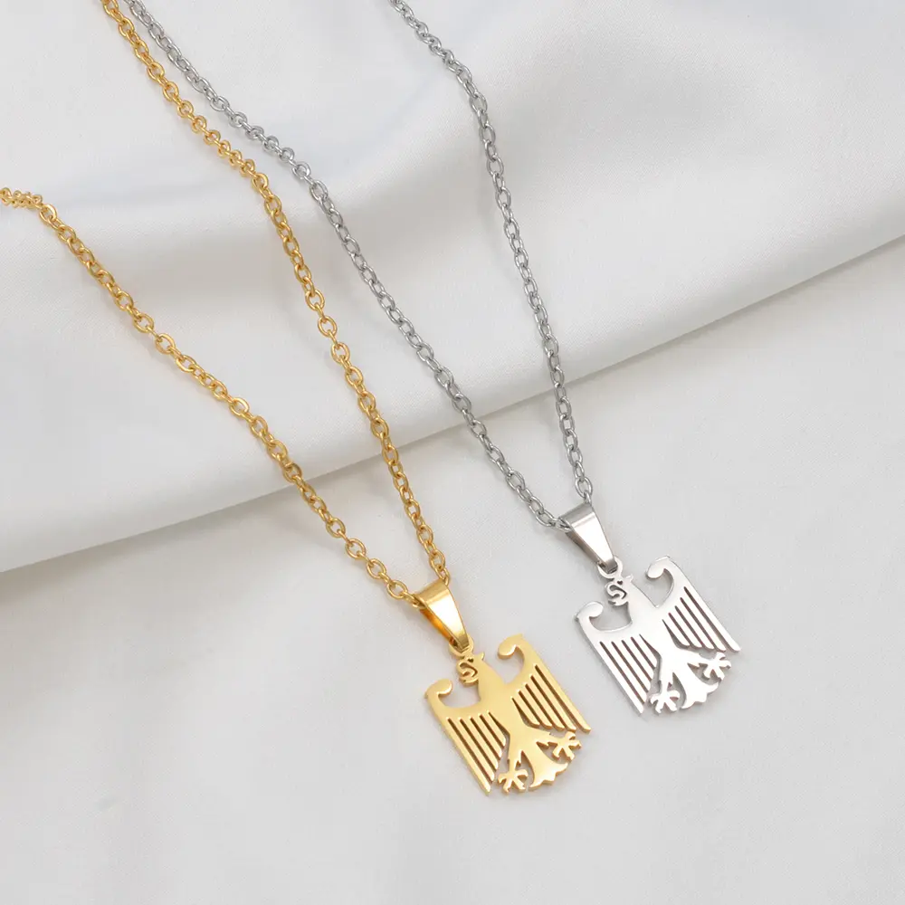 TOP-FASHION - Anniyo German Eagle Pendant Neckalces Stainless Steel Germany Jewelry for Women Girls Gifts for Mom and Daughter #508062