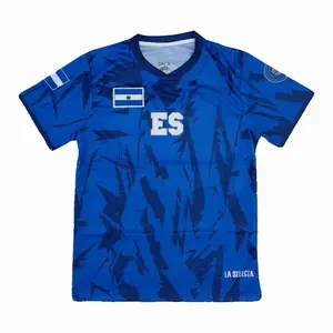 El Salvador Home Jersey 2025 Away Blue Color with Blue Accents and 503 ES Logo for Sports Fans Clean White Design
