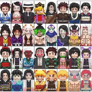 2026 new Anime Cartoon Blind Box Education Collection Building Blocks Tanjirou Agatsuma Action Figures Puzzle Model Toy Ornament Bricks