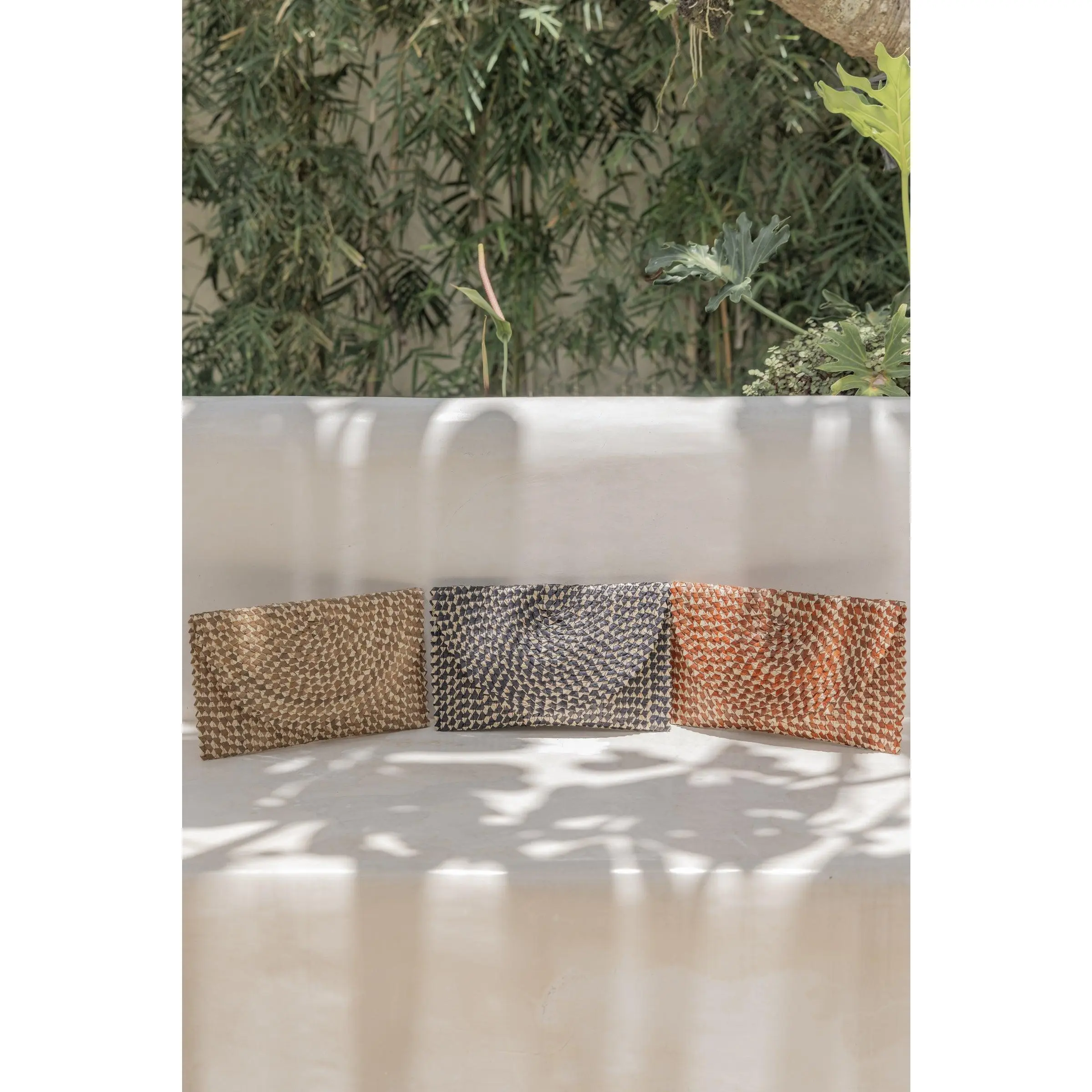 Ombre Rattan Clutch