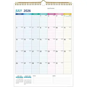 Wall Calendar 2026-2027 - Calendar 2026-2027 Wall, 18 Monthly Calendar, Jul 2026 - Dec 2027, 12 x 17 In, 2026 Calendar with Large Blocks, Thick Paper, Holidays, To-do & Notes,  for Organizing