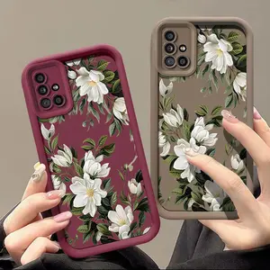 Phone Case Suitable for Samsung for Samsung Galaxy S26 S25 S24 S23 S22 S21 Fe Plus Ultra A13 A14 A15 A16 A17 A33 A34 A35 A36 A52 A53 A54 Note20 TPU Protective casing Shockproof Trendy Shell Fresh Flower Back Cover