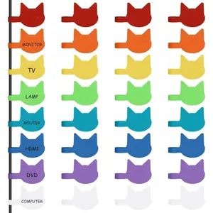 Cord Labels  Label, Multicolored Handwriting Cord Tags - Kitty  Shape Tags for Organizing Wires and ,  with Multiple Uses - 32 count