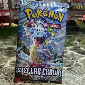 Pokémon Stellar Crown Booster Pack 1 Pack from Factory Sealed Box Scarlet & Violet Trading Card Game