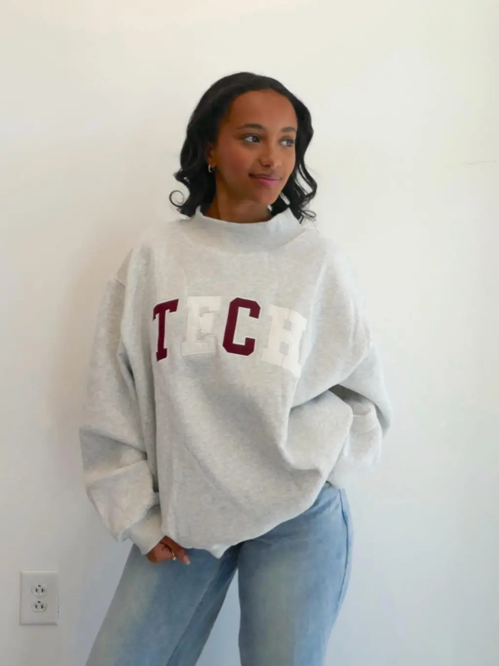 Gray/Multi Tech Mockneck