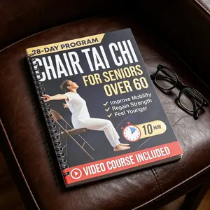 28-Day Exercise Plan for Seniors, Tai Chi Walking for Weight Loss, Chair Support, Low-Intensity, Balance Improvement, Outdoor Friendly