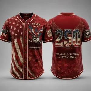 America 250th Anniversary Baseball Jersey, USA Jersey, 1776–2026 Patriotic Shirt, 4th of July Gift, Freedom Jersey, Adult & Kids Sizes