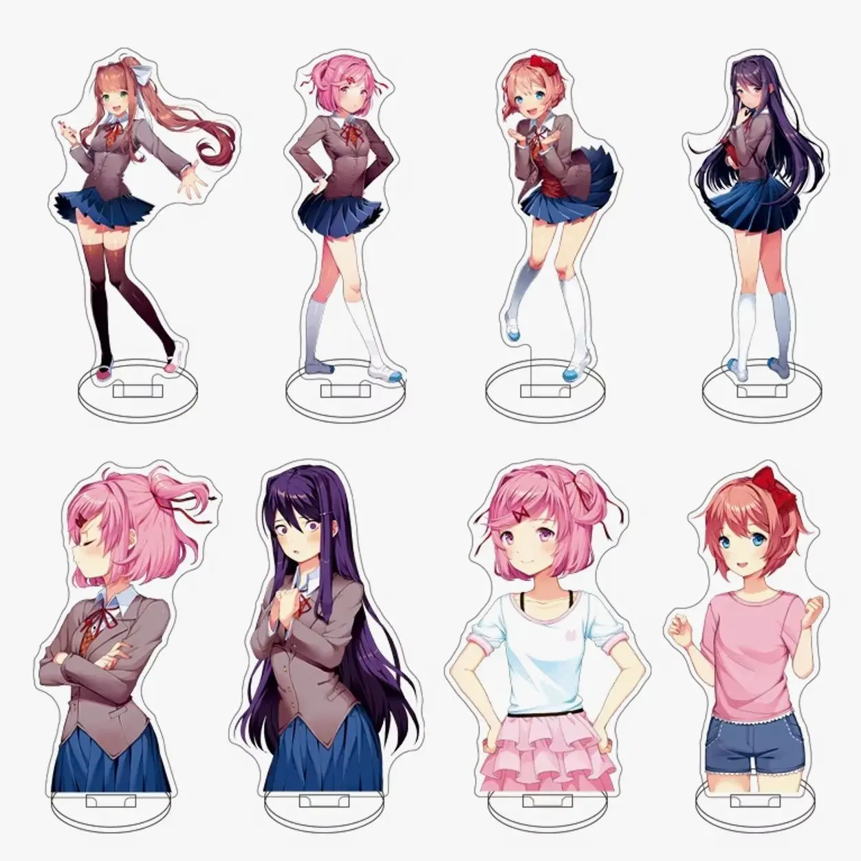 Doki Doki Literature Club acrylic Standee Desk Decor, Monika Standing Sayori Collection Ornament Accesorios