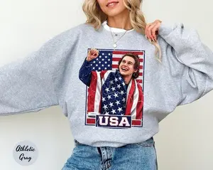 USA HOCKEY Jack Hughes Crewneck Unisex Sweatshirt, Jack Hughes Usa Gold Hockey Jersey Crewneck ,Olympics Inspired Graphic