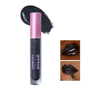 Queen Cosmetics Black Widow Holographic Lipgloss Hydrating Moisturizing Vegan Cruelty-Free Long Lasting Makeup Glossy Finish
