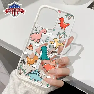 Magnetic Phone Case for iPhone 15 Plus 16 Pro Max 14 13 12 11 X XS XR Lots of dinosaurs Pattern TPU Shockproof Anti-Scratch Stylish Smartphone Cover