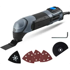 2.2-Amp Oscillating Multi-Tool with 1pc Flush Cut Blade, 1pc Semicircle Saw Blade, 1pc Sanding pad, 3pcs Sanding Paper - HAMT022
