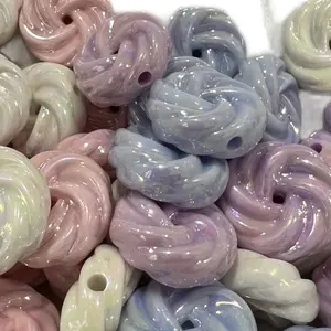 50pcs Twisted Infinity Circle Bead Mix 18mm for DIY Pen beadable pens choose your mix beads Beading Making