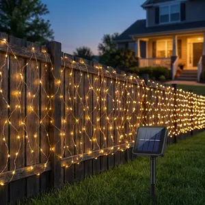 Solar Garden Lights, Multi-Color Warm Light, 100 LED, 8 Lighting Modes, Outdoor Fairy String Lights for Yard, Garden, Trees, Lawn, Holiday Decor, Led Outdoor Waterproof