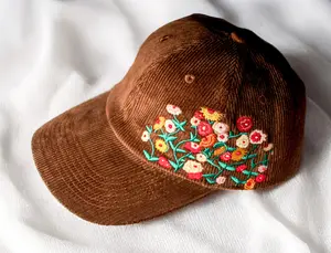 Floral Acoustic Piano Corduroy Dad Hat