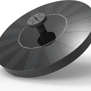 Solar Fountain, Solar Powered Bird Bath Fountain Pump with 4 Nozzles 1.4W Solar Panel Kit Water Pump, Outdoor Watering Submersible Pump for Pond, Pool, Garden, Fish Tank