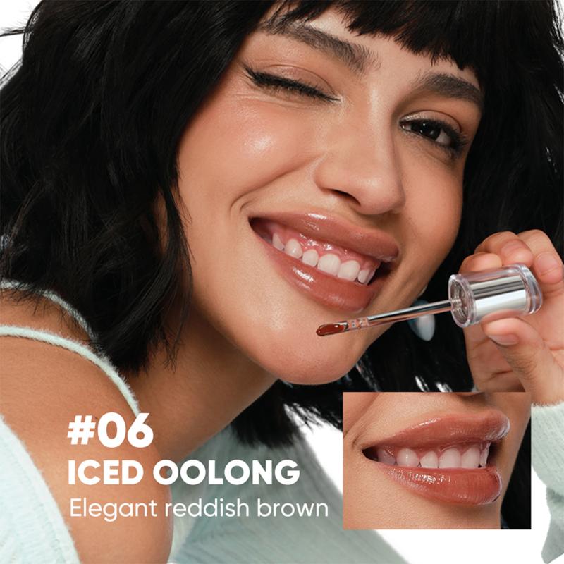 JUDYDOLL Ice Watery Lip Gloss, Blur, Mirror Lip Glaze, Glossy Lip Stain, Transfer-Proof, Metal Applicator, Waterproof, Long-Lasting, Moisturizing, Liquid Lipsticks, Plumping, Not Easy To Fade, Halloween Makeup, Cosmetics, Valentines Day Gift, New Year