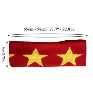 Y2K Star Pattern Knitted Headband Sports Elastic Hair Band Women Men Black White Hairband Korean Fashion Soft Hair Accessories