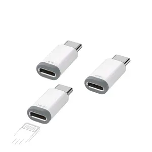 3PCS Lightning to USB-C Adapter Compatible with iPhone 17 16 15, iPad Pro/Air, Samsung S25 S24, Charger Connector, Not for Audio/OTG