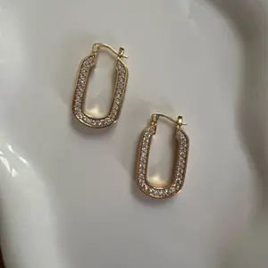 Natalie Earrings - Sparkling Detailing as shown