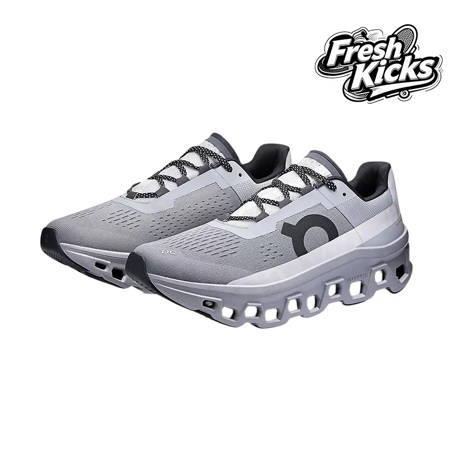 On Running CloudmonsterAlloy Silver– Men's Lifestyle Sneakers – shoes for man  - Running Shoes, Lightweight Shock-Absorbing Comfort, Breathable Everyday Fit, Gym Training to Street Casual Wear - back to school - 61.97657