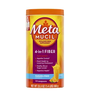 Metamucil Fiber Supplement Sugar Free Powder - 114 Servings for Daily Digestive Health, Supports Heart Health & Maintains Healthy Blood Sugar Levels