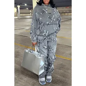 2025AB] Autumn Jogger Tracksuits For Women Sweat Suits Two Piece Pants Set 2 Pieces Ladies Hoodies Sweatshirt Coat Clothes