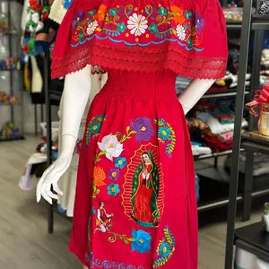 Virgen Maria Amazing Tradicional Mexican Dress Casual Comfort