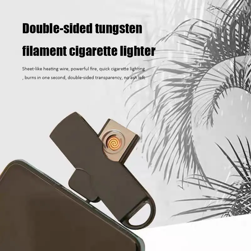 1pc Mini lighter for mobile phones, compatible with Apple 15/16 and some Huawei models, creative, personalized, silent, portable, plug and play can pass through security checks - gift for boyfriend.