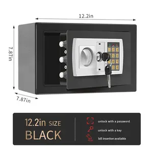 savings Winter Essential Safe Box Bank Money Box | Digital Keypad & Key Lock Security Safe for Cash/Jewelry | Home/Office Anti-Theft Secure Storage  jar