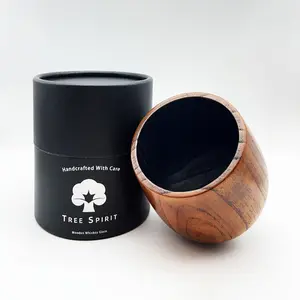 Tree Spirit Wooden Whiskey and Bourbon Drinking Glass, Burnt or Unburnt Old Fashioned Glass, Perfect Gift for Men, Traditional Beverage Utensil, Perfect Holiday Gift