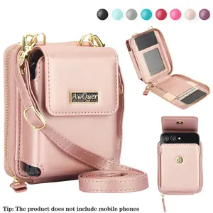Crossbody PU Faux Leather Phone Case Suitable For Samsung Suitable For Galaxy Z Flip 7 FE 6 5 4 3 5G With RFID Blocking, Crossbody Mobile Phone Bag Suitable For Samsung Suitable For Galaxy ZFlip7 ZFlip6 ZFlip5 ZFlip4 ZFlip3 Lady Phone Cover