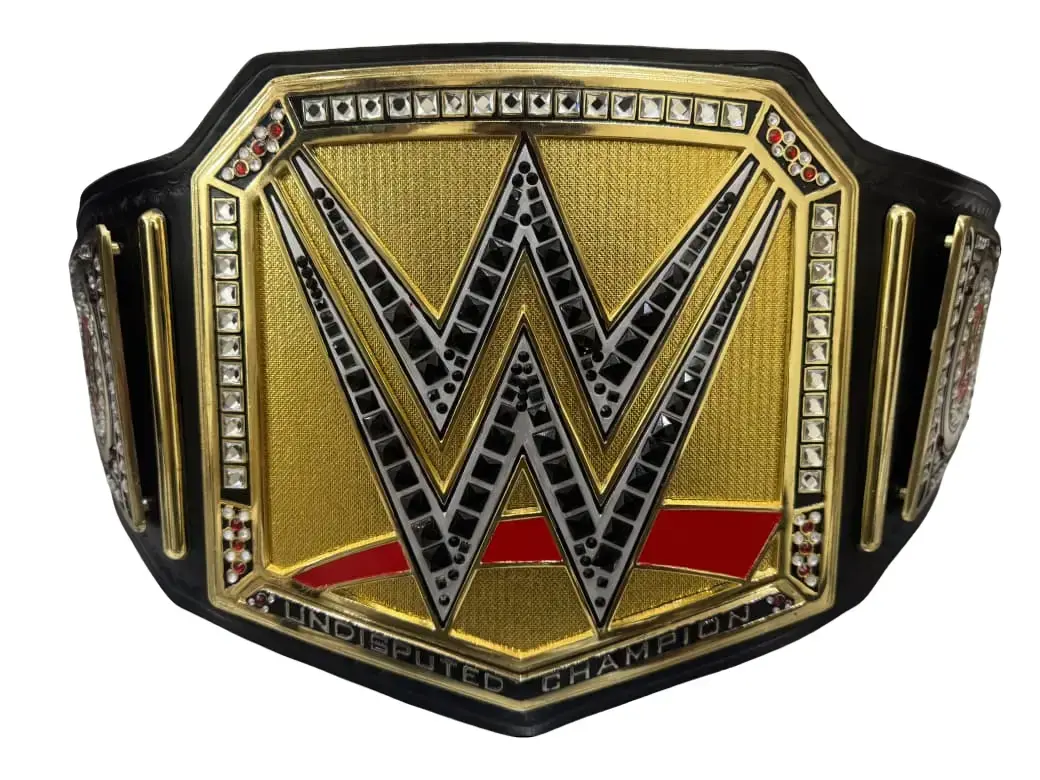 WWE World Wrestling Entertainment New Undisputed Heavyweight Championship Belt Replica Title Adult Size Made In 6MM Dye Casting Plates With Real Cowhide Leather Strap