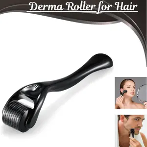 0.25mm Derma Roller for Hair, Beard, Face & Skin – Microneedling Beard Roller for Men & Women, Home Use Microneedle Roller for Hair Growth & Skin Care