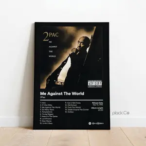 2Pac - Me Against The World - Custom Album Poster - Tupac Poster - Custom Album - Hip Hop Album - Album Cover Print - 2pac Album Print