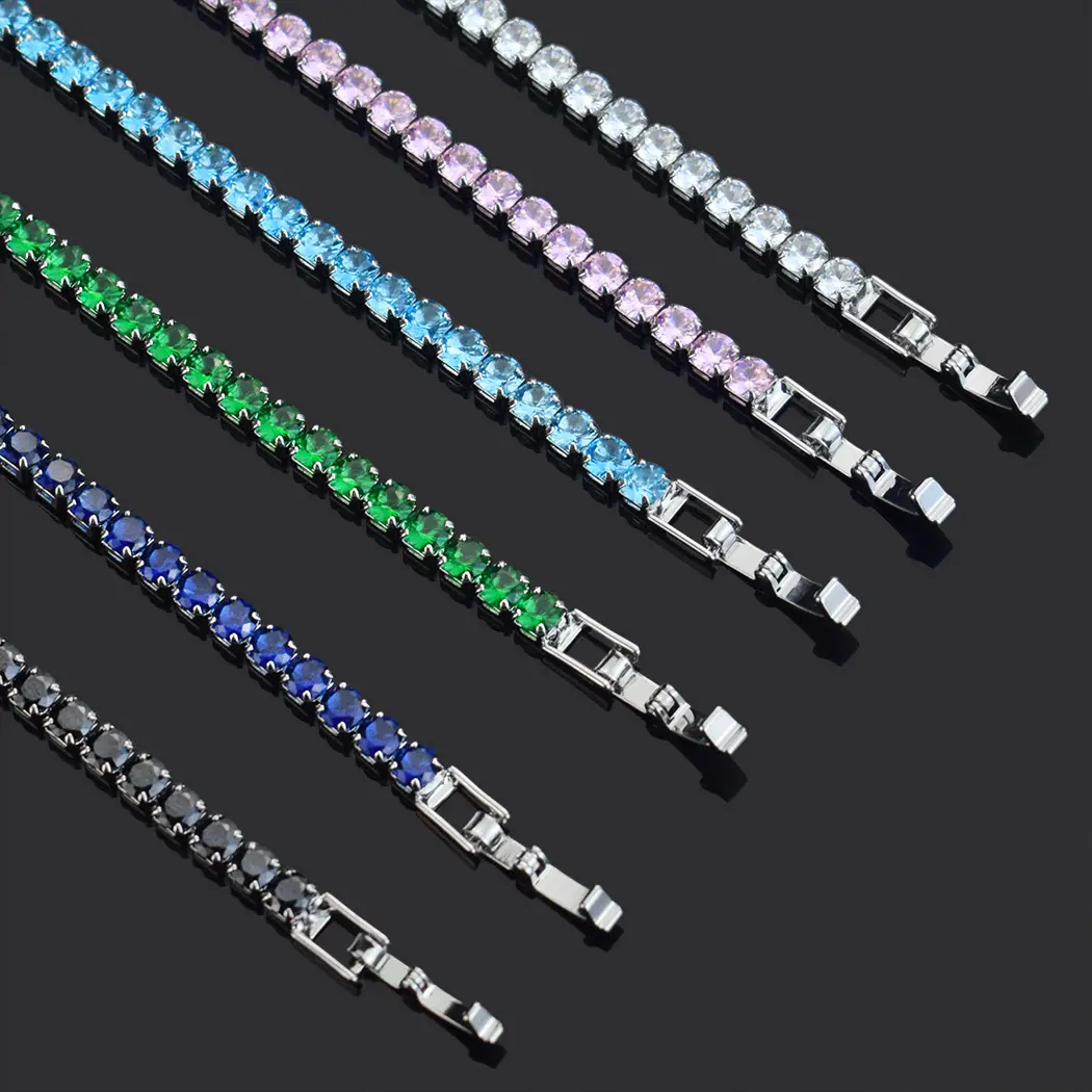 FASHION - 4mm Micro-inlaid Zircon Tennis Bracelet for Women 2025 New  Men Bracelet Homme Jewelry Accessories