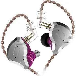 KZ ZS10 Pro in-ear Monitor, 4BA+1DD Hybrid Driver IEM Earphones, HiFi Gaming Earbuds with Stainless Steel Faceplate, in-ear Headphone for Musician Audiophile, Electronic