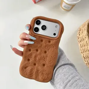 Cute Cartoon Rilakkuma Phone Case For iPhone 12 13 14 15 16 17 Pro Max – Shock-Resistant Shockproof Silicone Protective Case