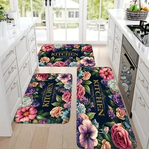 Premium Rubber Backed Kitchen Mat - Non-Slip Stay-Put Floor Runner - Absorbent Indoor Rug for Under Sink and Countertop - Low-Profile Design for Easy Door Clearance linen