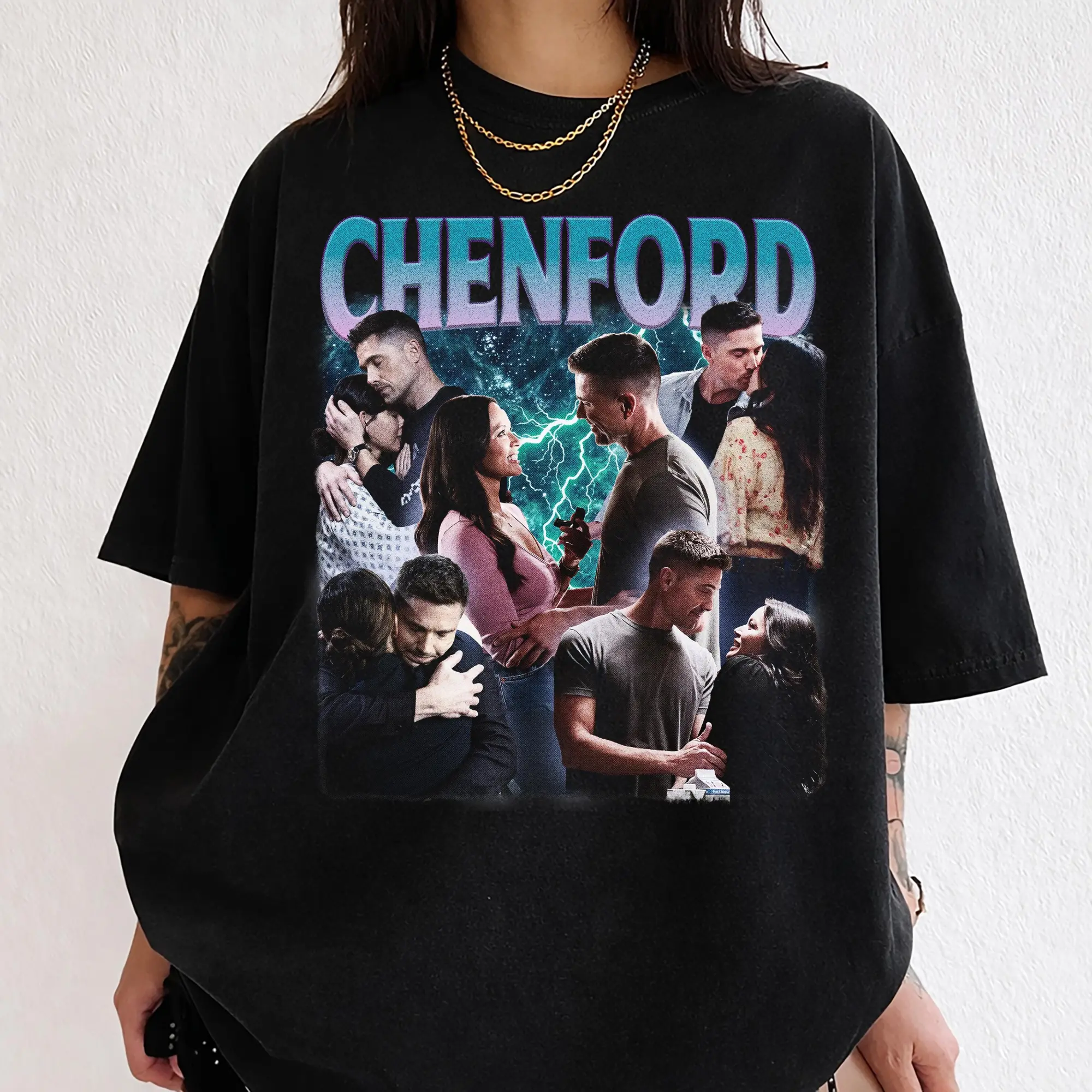 Chenford Shirt, The Rookie Lucy Chen Tim Bradford Graphic Tee, Vintage Fan T-Shirt Cotton Top