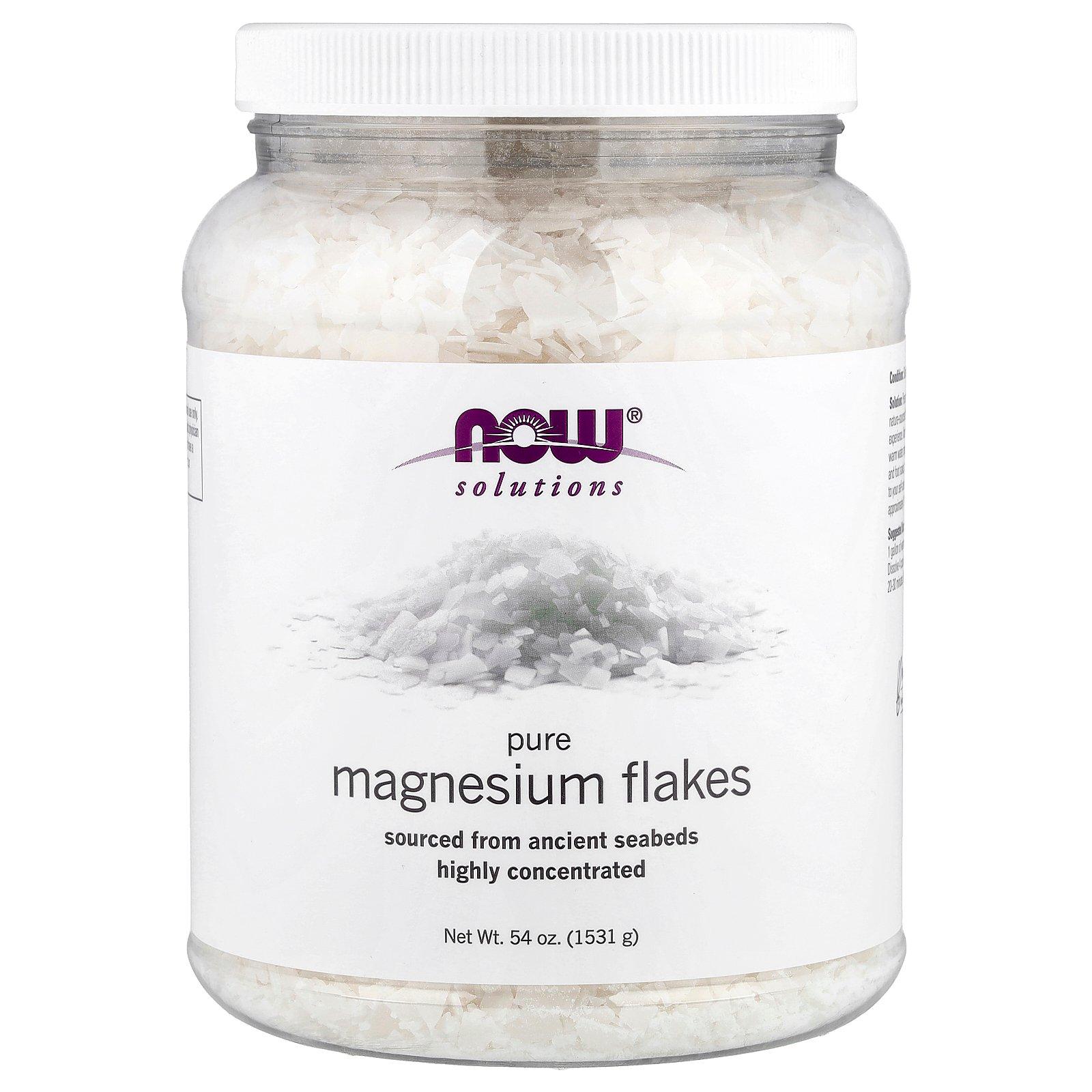 NOW Foods Solutions, Pure Magnesium Flakes, 54 oz (1,531 g)